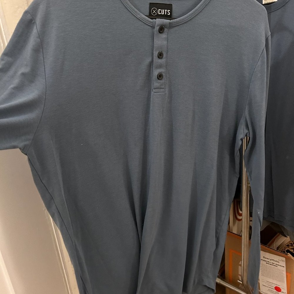 Cuts Clothing - Mens Long Sleeve Henley